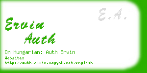 ervin auth business card